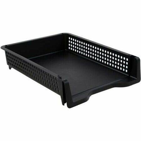 BUSINESS SOURCE Letter Tray, Stackable, Front-Loading, BK BSN42571